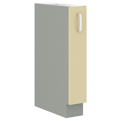 Ausziehschrank ULLERIKE – Breite 15 cm, creme/grau