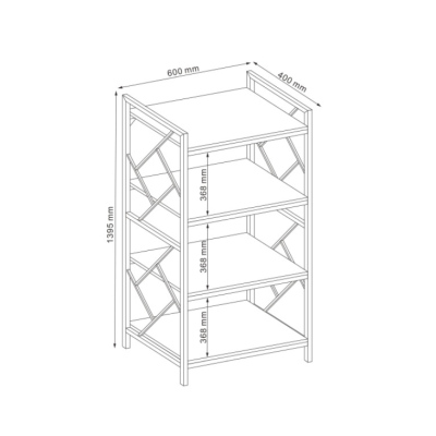 KARPO 2 Standregal – Eiche/dunkelbraun