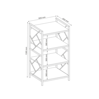 KARPO 2 Standregal – Eiche/dunkelbraun