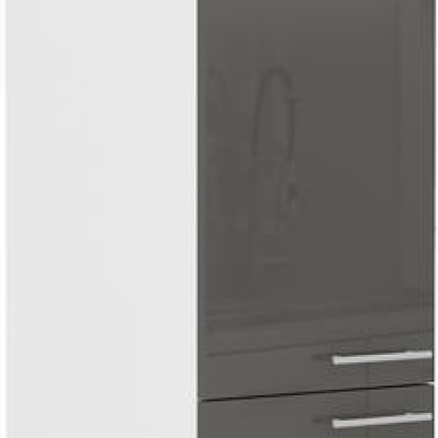 Lebensmittelschrank LAJLA – Breite 40 cm, grau/weiß