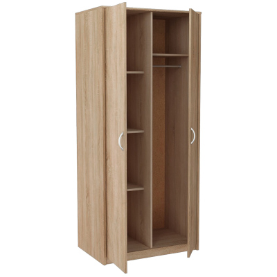 Zweitüriger Kleiderschrank SIMELA – Breite 85 cm, Sonoma-Eiche