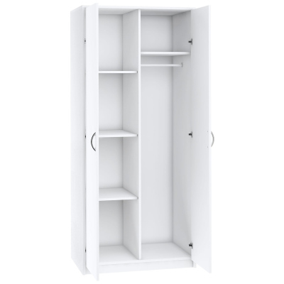 Zweitüriger Kleiderschrank SIMELA – Breite 85 cm, weiß