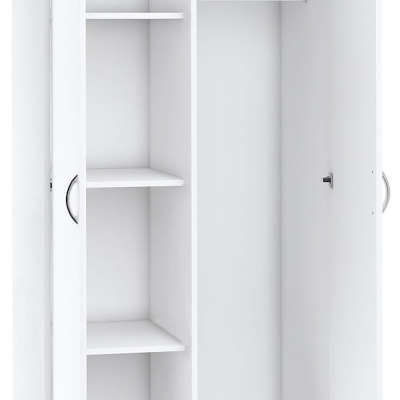 Zweitüriger Kleiderschrank SIMELA – Breite 85 cm, weiß