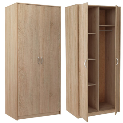 Zweitüriger Kleiderschrank SIMELA – Breite 85 cm, Sonoma-Eiche