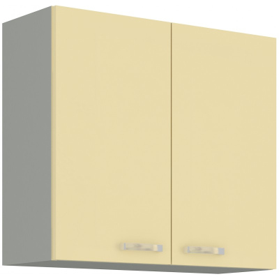 Küchenhängeschrank ULLERIKE – Breite 80 cm, Creme / grau