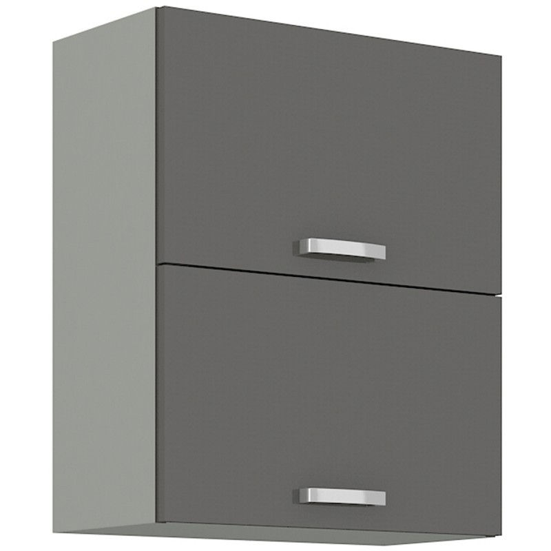 Oberer Klappschrank ULLERIKE – Breite 60 cm, grau