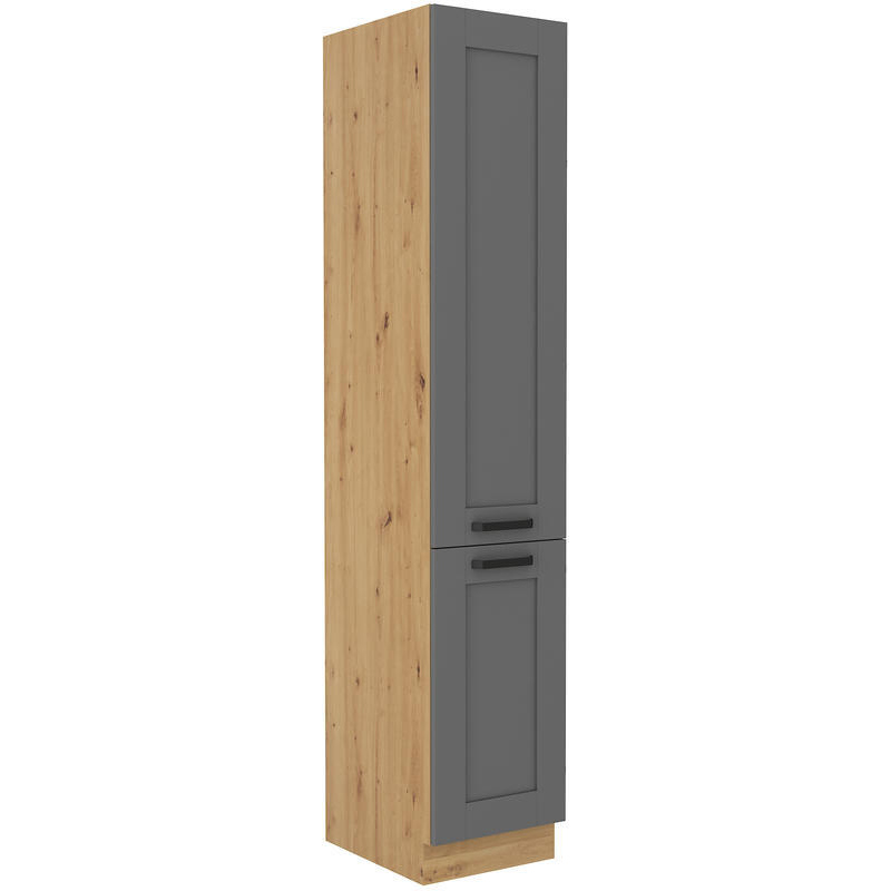 Lebensmittelschrank LAILI – Breite 40 cm, grau / Eiche Artisan