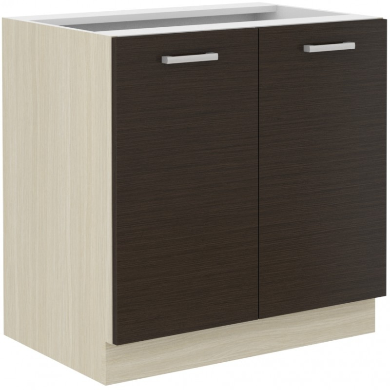 Zweitüriger Unterschrank CHRYSI – Breite 80 cm, Eiche Ferrara / Legano dunkel