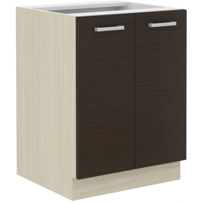 Zweitüriger Unterschrank CHRYSI – Breite 60 cm, Eiche Ferrara / Legano dunkel