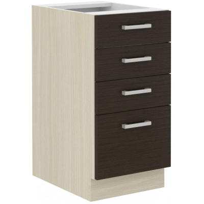 Schubladen-Küchenschrank CHRYSI – Breite 40 cm, Eiche Ferrara / legano dunkel