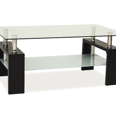 Couchtisch LACO – transparent / Wenge