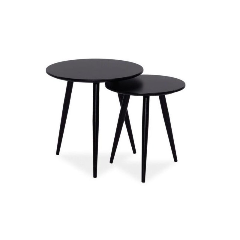 Couchtisch-Set ALOJZ – Schwarz