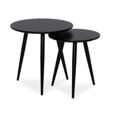 Couchtisch-Set ALOJZ – Schwarz