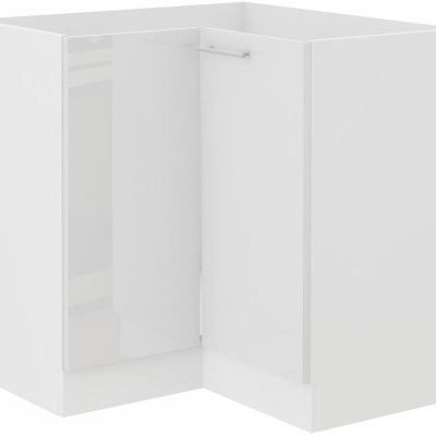 Unterer Eckschrank LAJLA – 89x89 cm, Weiß