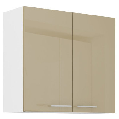 Küchenhängeschrank LAJLA – Breite 80 cm, Cappuccino / weiß