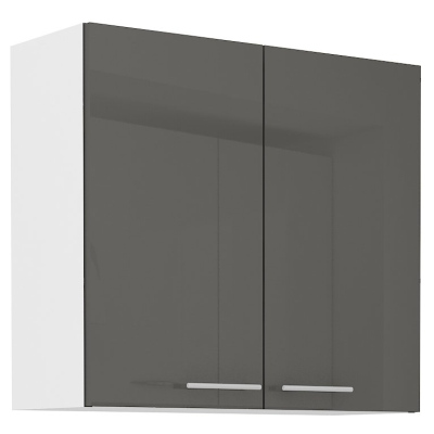 Küchenhängeschrank LAJLA – Breite 80 cm, grau / weiß