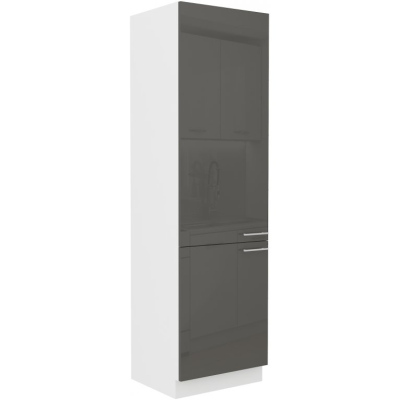 Lebensmittelschrank LAJLA – Breite 60 cm, grau/weiß