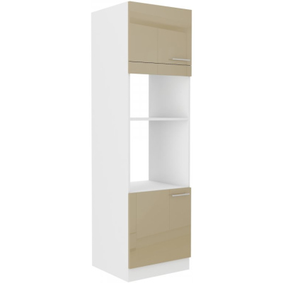 Einbaugeräteschrank LAJLA – Breite 60 cm, Cappucino/Weiß