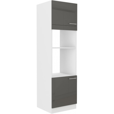 Einbaugeräteschrank LAJLA – Breite 60 cm, Grau/Weiß