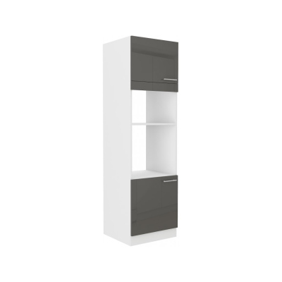 Einbaugeräteschrank LAJLA – Breite 60 cm, Grau/Weiß