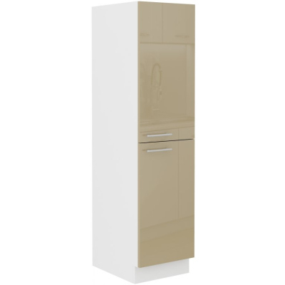 Hoher Schrank LAJLA – Breite 30 cm, cappucino/weiß