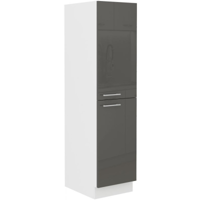 Hoher Schrank LAJLA – Breite 30 cm, grau/weiß