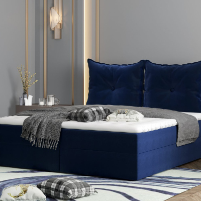 Boxspringbett PINELOPI – 140x200, Blau