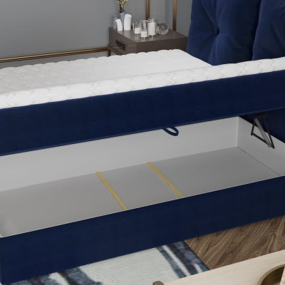 Boxspringbett PINELOPI – 200x200, Blau