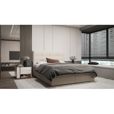 Designbett MALIKA – 180x200, Beige