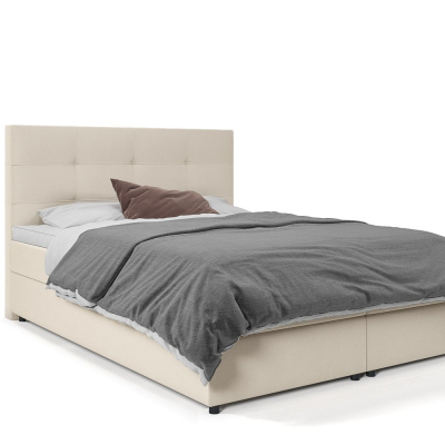 Designbett MALIKA – 140x200, Dunkelbeige