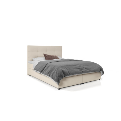 Designbett MALIKA – 140x200, Dunkelbeige