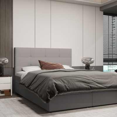 Designbett MALIKA – 140x200, Dunkelbeige