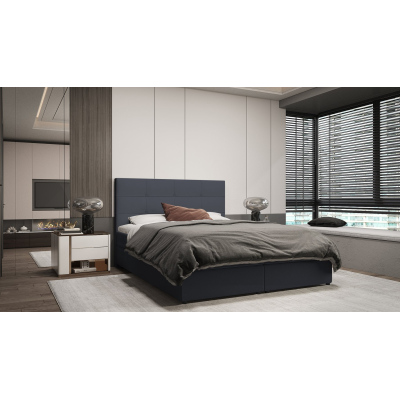 Designbett MALIKA – 160x200, Dunkelgrau