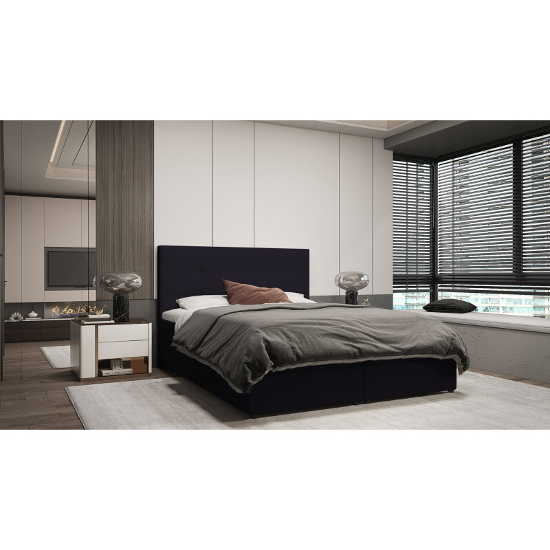 Designbett MALIKA – 140x200, Schwarz