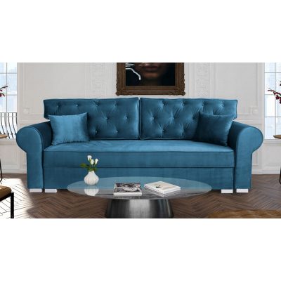 Dreisitziges Sofa MIRA – blau