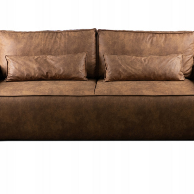 Dreisitziges Sofa SELMA – dunkelbraun