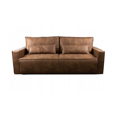 Dreisitziges Sofa SELMA – dunkelbraun