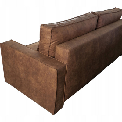 Dreisitziges Sofa SELMA – dunkelbraun