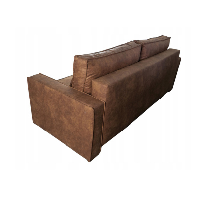 Dreisitziges Sofa SELMA – dunkelbraun