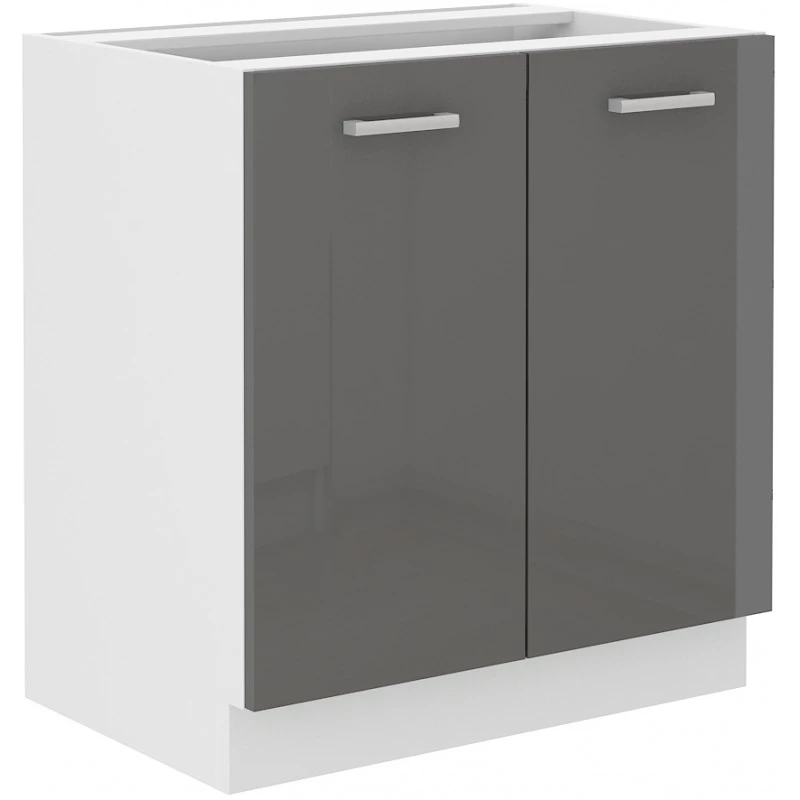 Zweitüriger Unterschrank SAEED – Breite 80 cm, Grau / Weiß