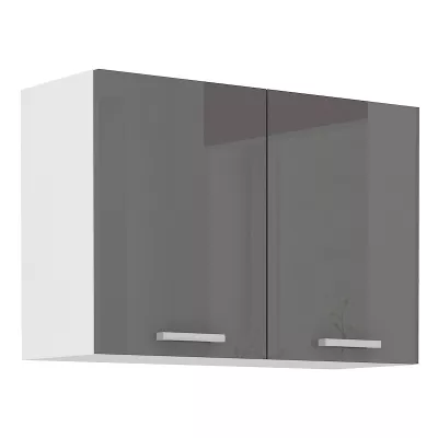 Küchenhängeschrank SAEED – Breite 80 cm, Grau / Weiß