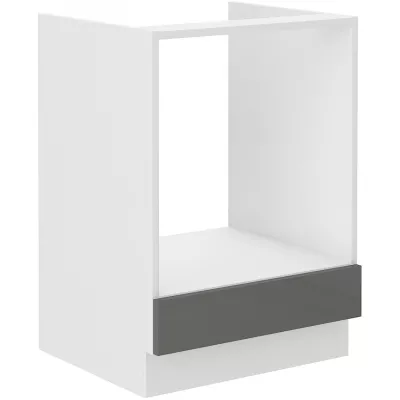 Herdschrank SAEED – Breite 60 cm, Grau / Weiß