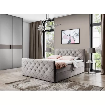 Boxspringbett LENKA – 140x200, Cappuccino + Topper GRATIS