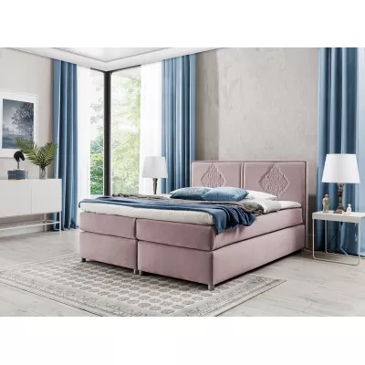 Boxspringbett AUGUSTA – 140x200, Altrosa + GRATIS Topper