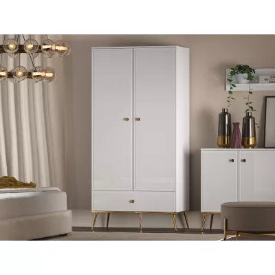 Zweitüriger Schrank AIKE – Breite 92 cm, weiß