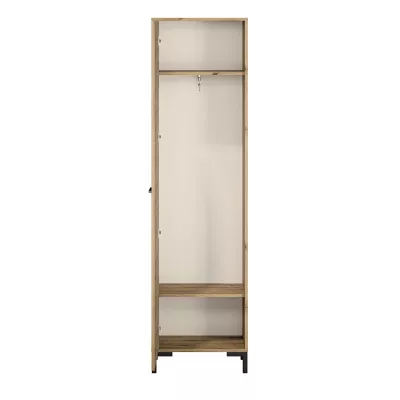 Hoher Schrank für den Flur BEDA – Breite 55 cm, Eiche Artisan