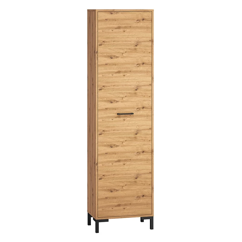 Hoher Schrank für den Flur BEDA – Breite 55 cm, Eiche Artisan