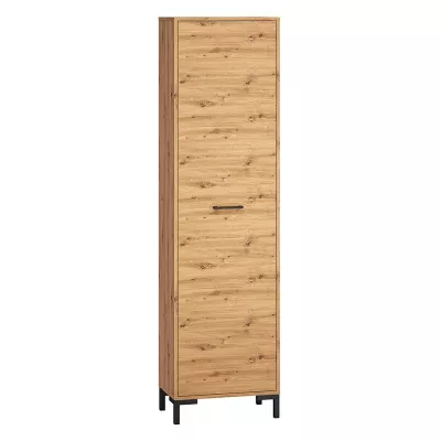 Hoher Schrank für den Flur BEDA – Breite 55 cm, Eiche Artisan