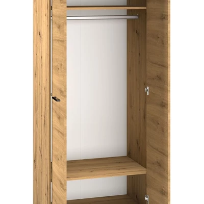 Hoher Kleiderschrank BEDA – Breite 80 cm, Eiche Artisan