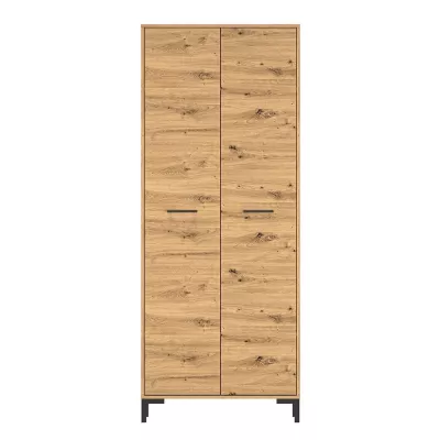 Hoher Kleiderschrank BEDA – Breite 80 cm, Eiche Artisan